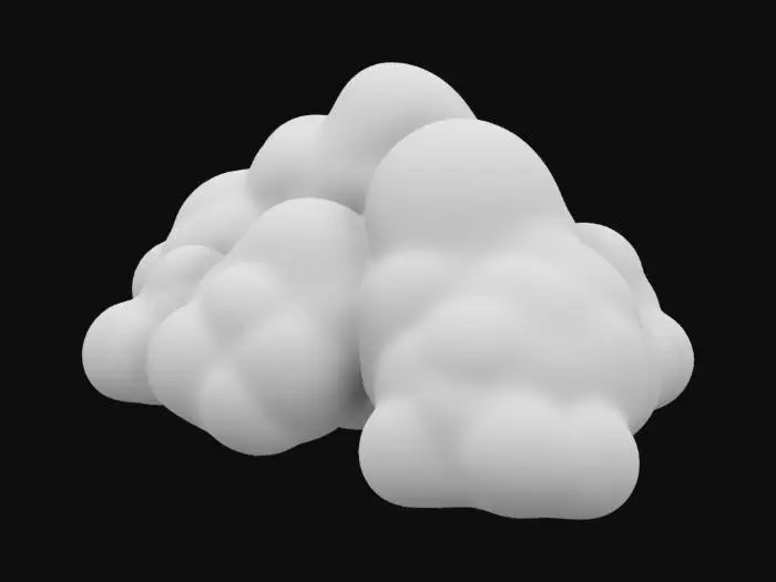 3D model for Low poly clouds