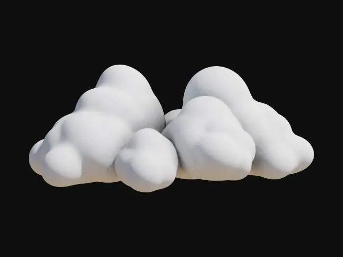 3D model for Low poly clouds