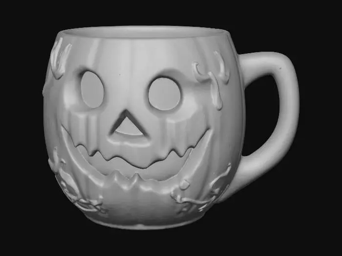 3D model for A coffee mug made in the shape of a jack-o-lantern, #Halloween2025#
