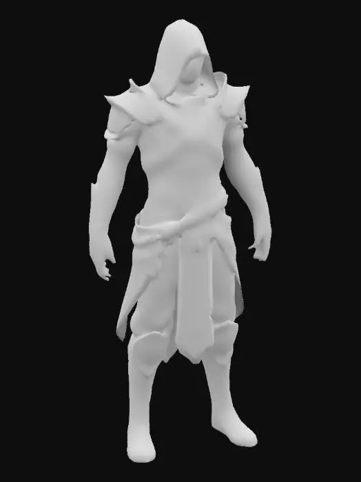 3D model for  Cloaked blue battlemage