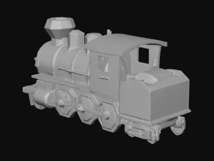 3D model for Red Locomotive 7