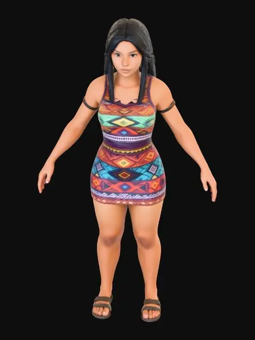 3D model for Patterned Dress Animation