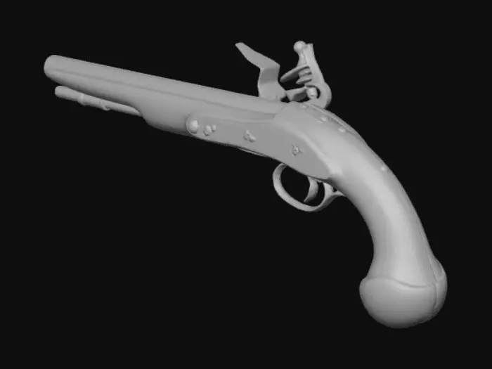 3D model for Flintlock Pistol