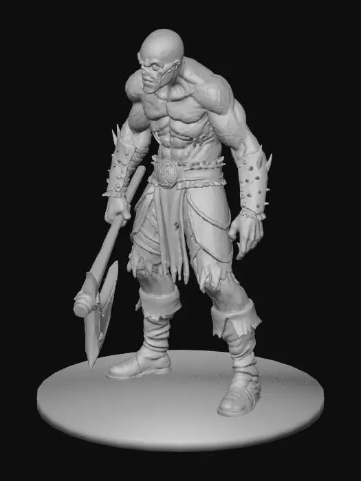 3D model for Zombie Barbarian Goliath