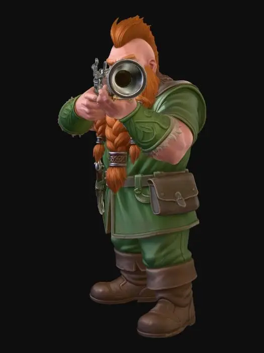 3D model for Dwarf Hunter
