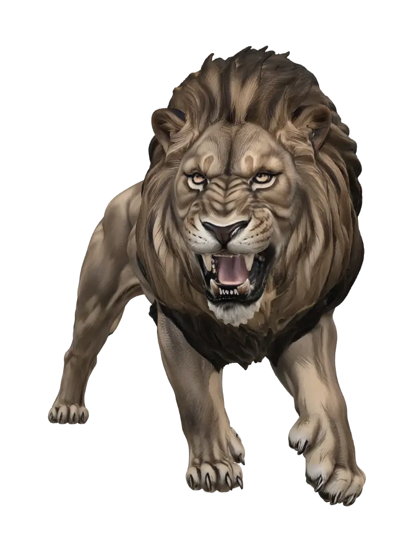 The Roaring King - Monarch 3D model, vytvořený pomocí AI