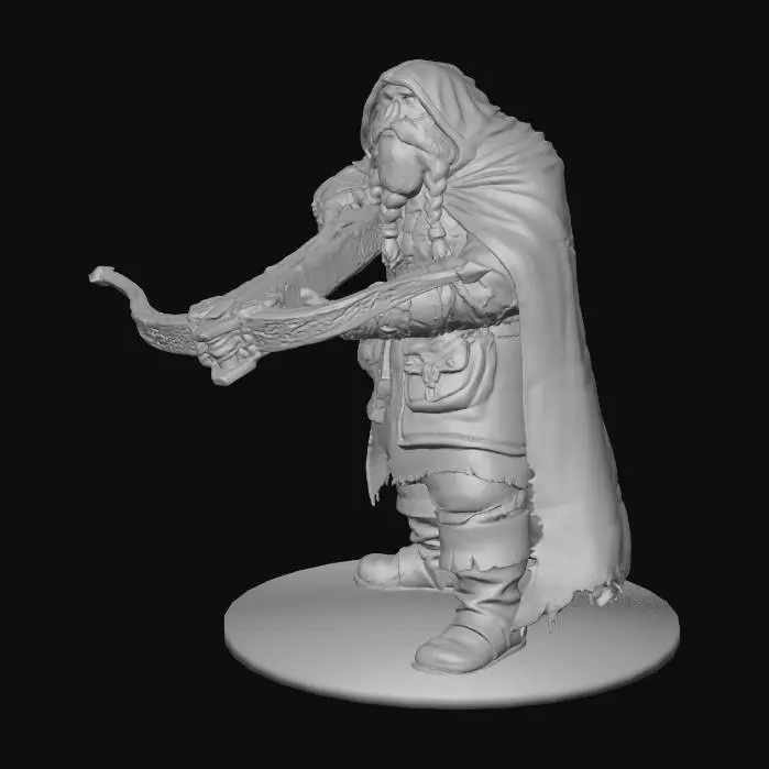 3D model for Undead Dwarf Crossbowman
