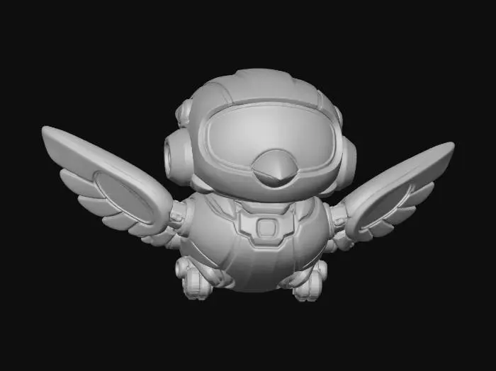 3D model for Neon Penguin Droid