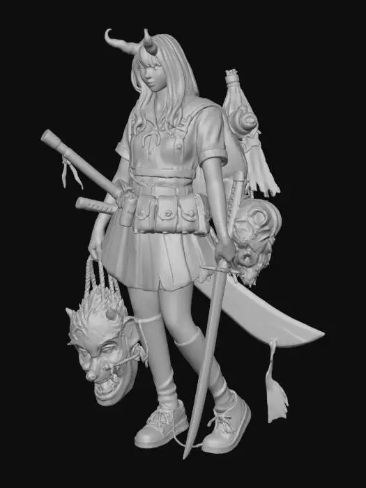 3D model for Demon Slayer Schoolgirl