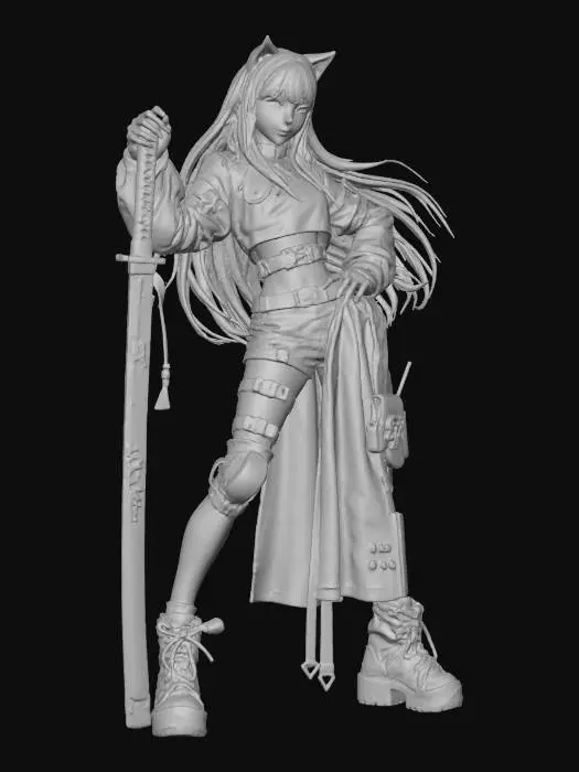 3D model for Samurai Catwoman