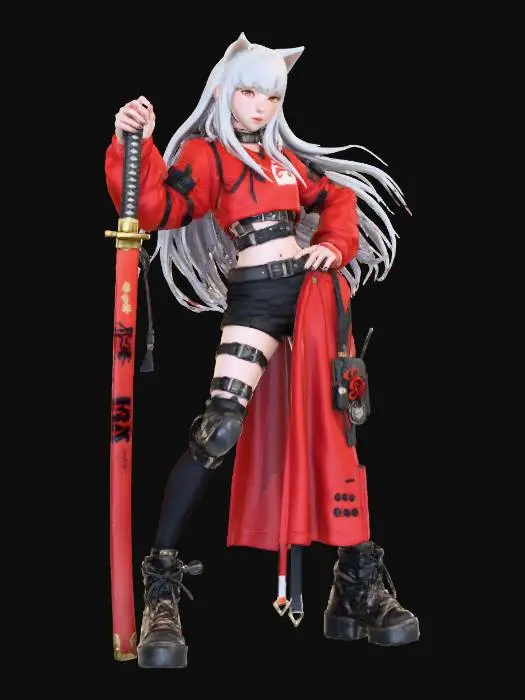 3D model for Samurai Catwoman