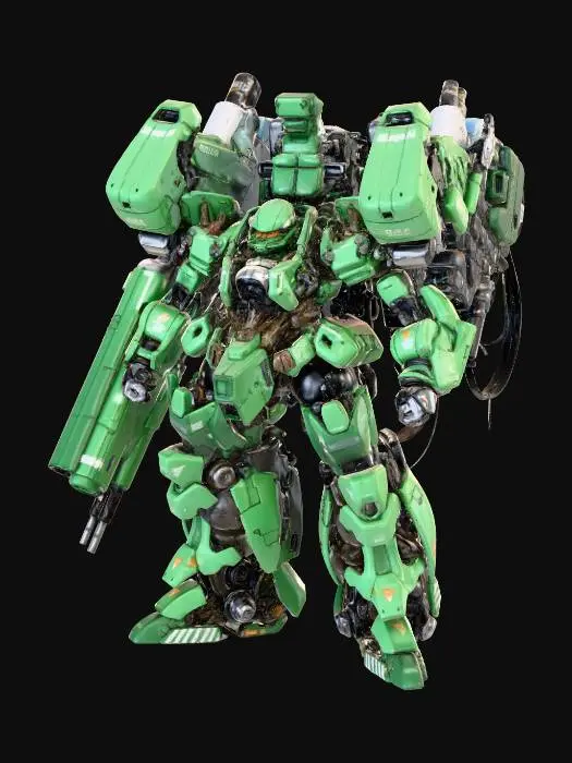 3D model for Green Titan of Zaku Gundam