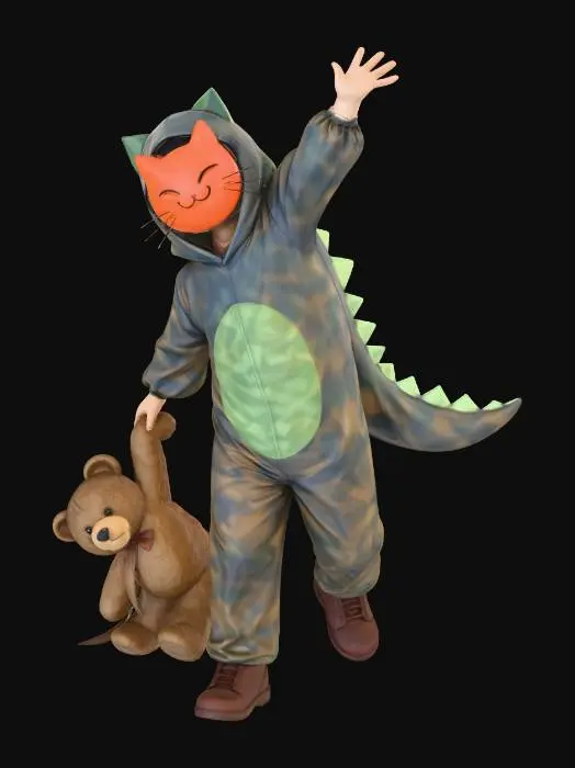 3D model for Playful Dino Kid