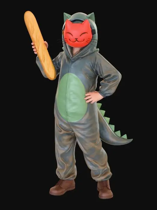 3D model for Cat Saur with Baguette