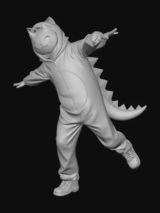 3D model for Dino-Cat Costume Adventure