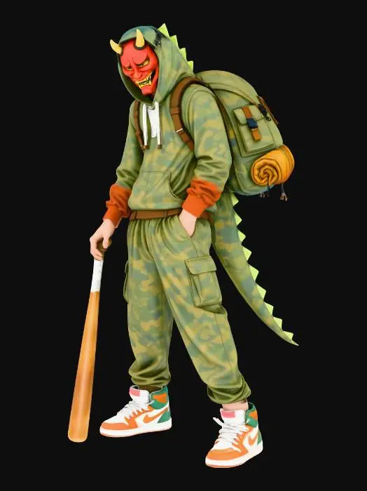 3D model for The Demon Wanderer