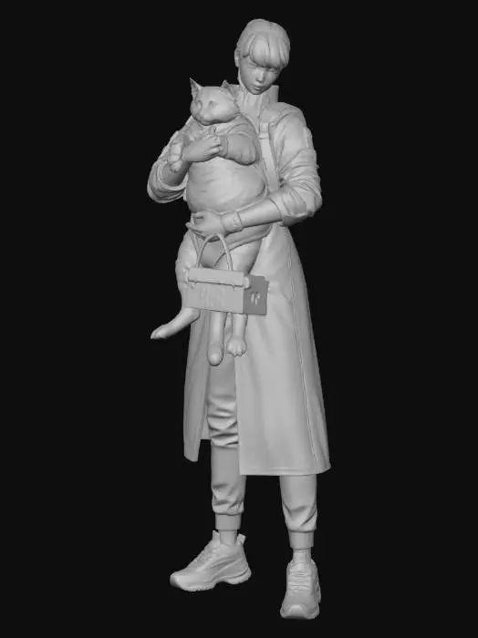 3D model for cat n woman