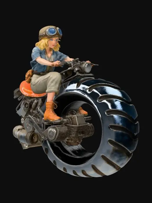 3D model for Futuristic Biker Girl
