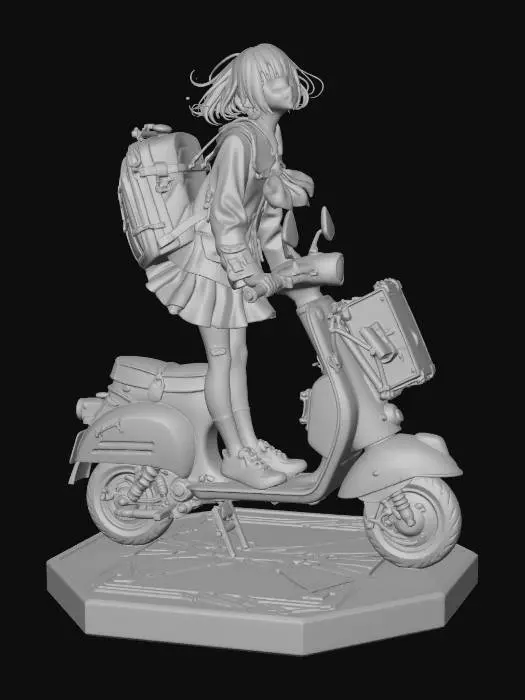 3D model for Dreaming on a Teal Scooter