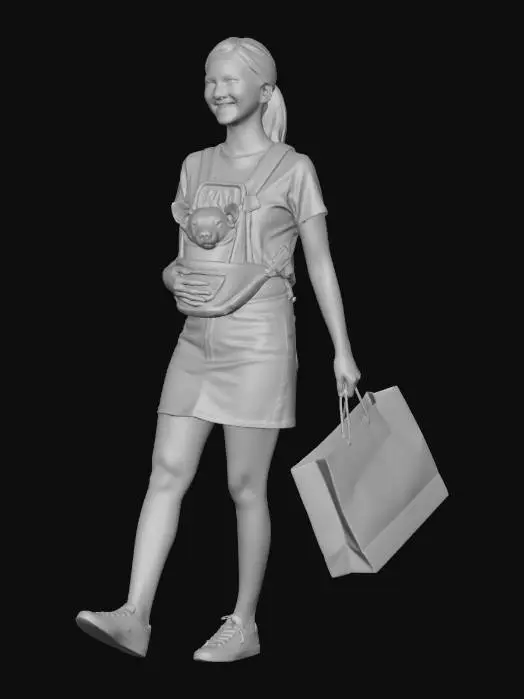 3D model for Puppy in a Front Carrier