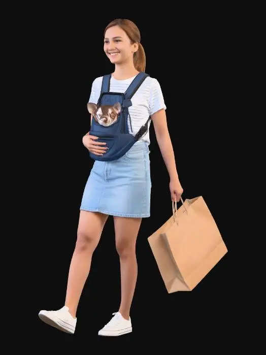 3D model for Puppy in a Front Carrier