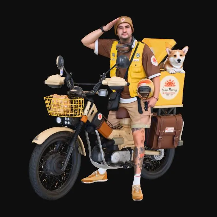 3D model for Delivery Duo on Wheels