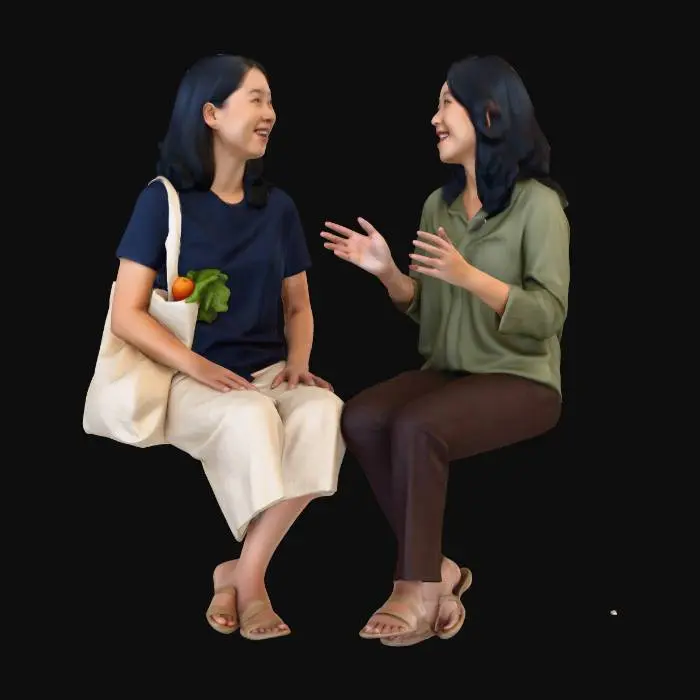 3D model for Two Women Chatting