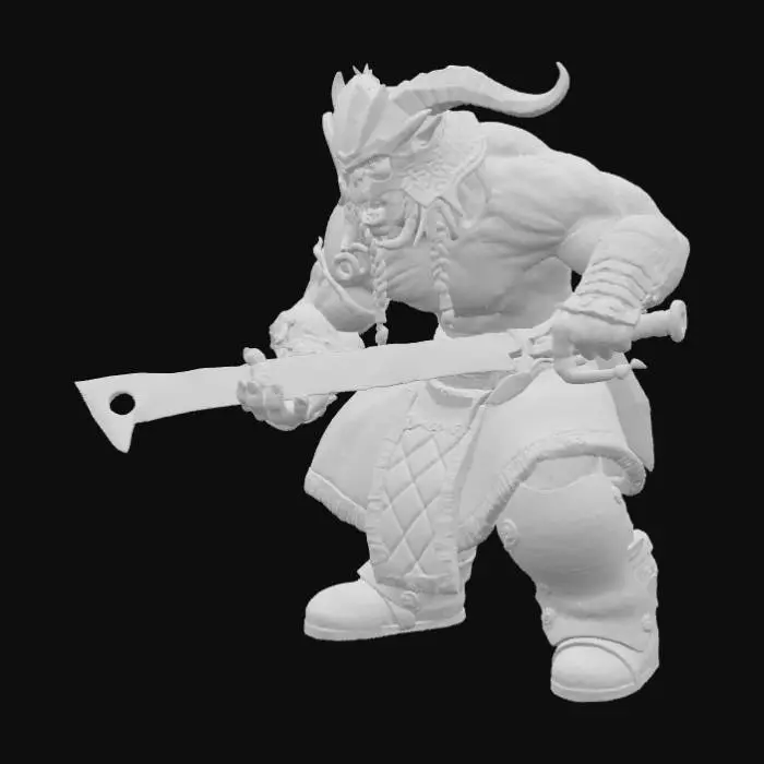3D model for Horned Warrior Berserker