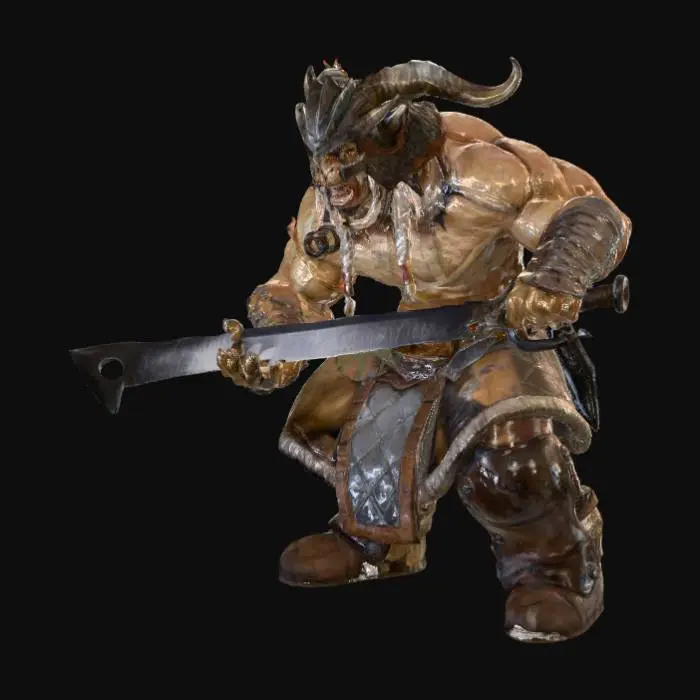 3D model for Horned Warrior Berserker