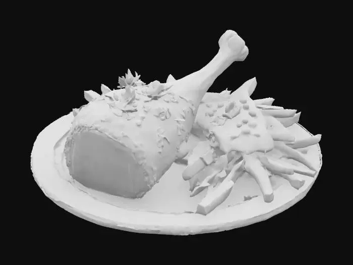 3D model for Feast on a Plate, #SketchTo3D#
