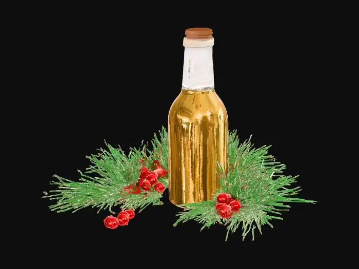 3D model for bottle of eggnog, mistletoe, Christmas decoration #Christmas2025#