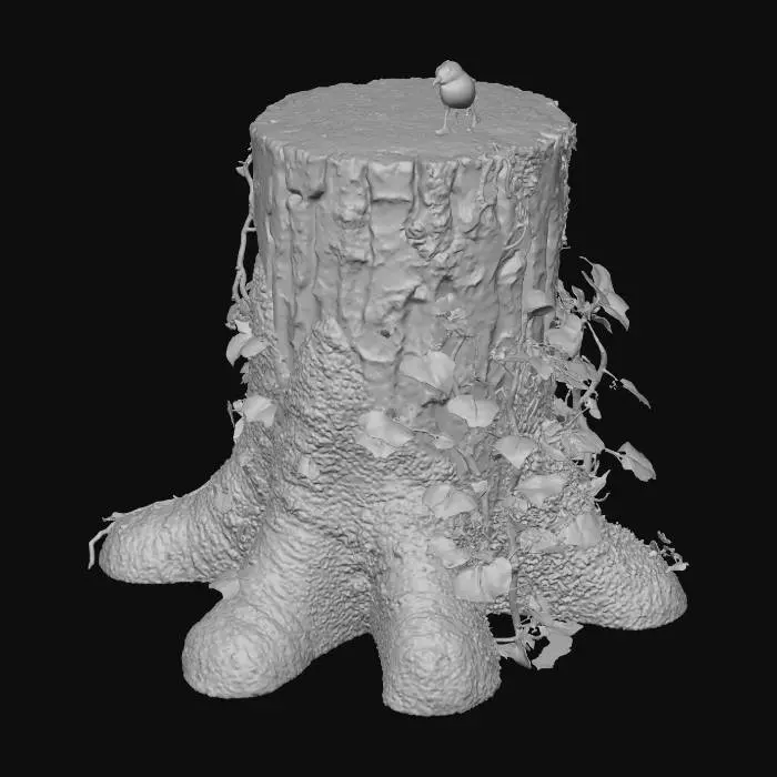 3D model for overgrown tree stump