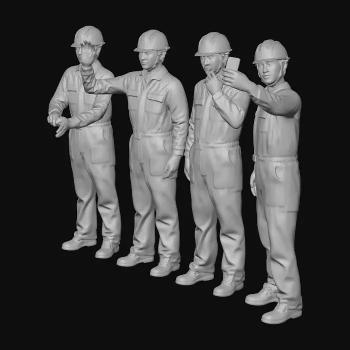 3D model for Selfie Quartet on the Construction Site