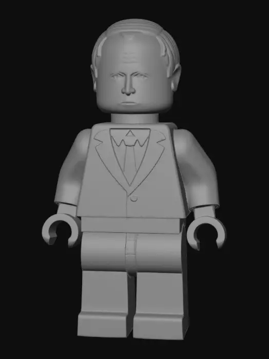 3D model for Lego Vladimir Putin