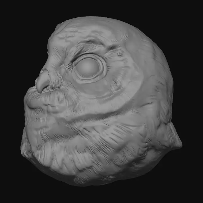 3D model for Snowy Owl Figurine