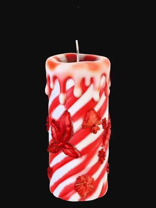 3D model for Candy Cane Candle