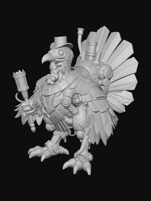 3D model for Steampunk Turkey Automaton