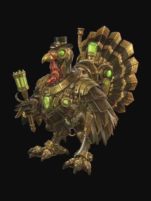 3D model for Steampunk Turkey Automaton