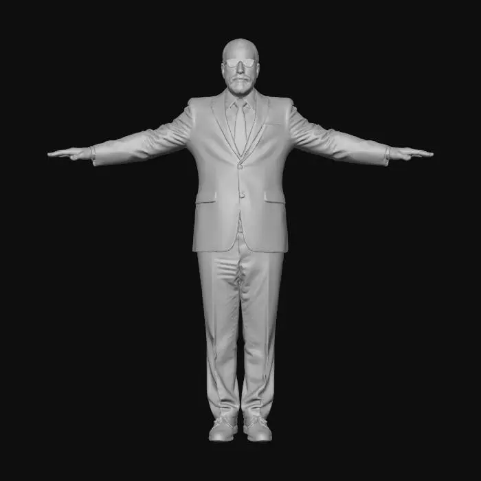 3D model for T-Pose in a Suit