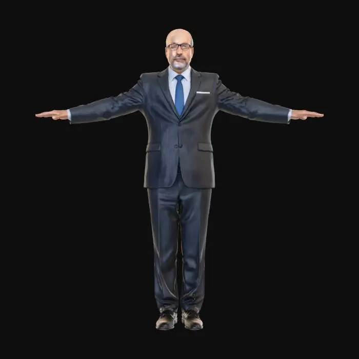 3D model for T-Pose in a Suit