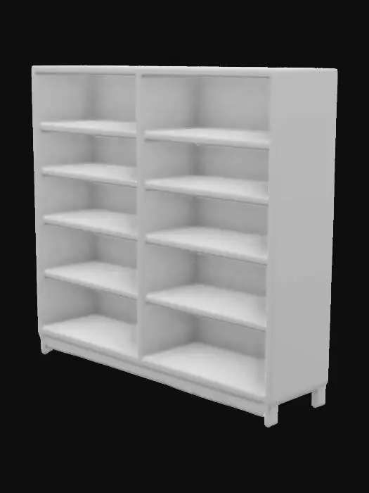 3D model for an empty kitchen pantry shelf
