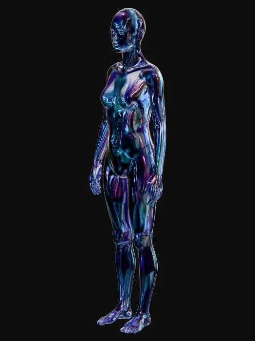 3D model for Azure Glass Humanoid