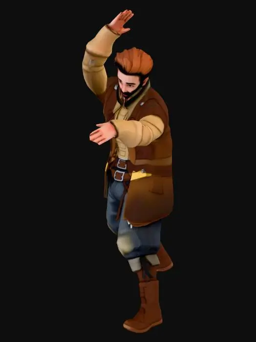 3D model for Crie o personagem principal de um game de aventura.