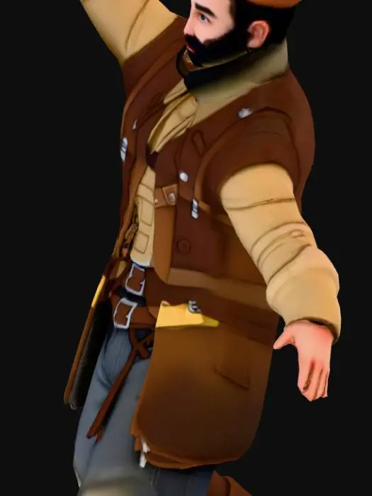 3D model for Crie o personagem principal de um game de aventura.