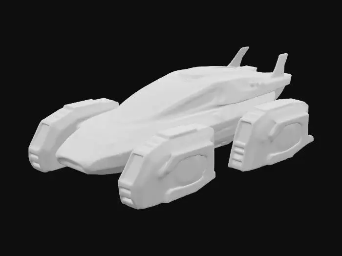 3D model for Hover tank. Advanced future hover tank.