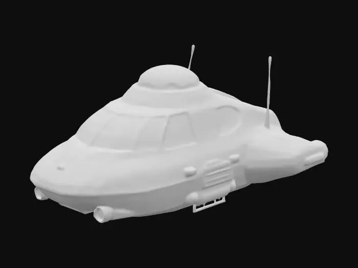 3D model for science fiction anti-gravity tank.