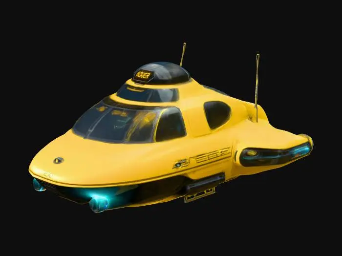 3D model for science fiction anti-gravity tank.