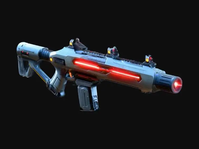 3D model for Pulse Laser Rifle. Hard Sci-Fi laser weapon. 