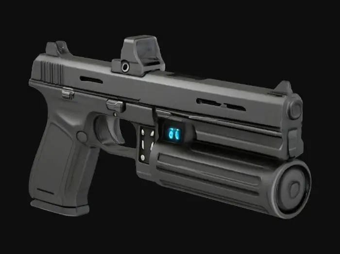3D model for Futuristic Handgun Concept