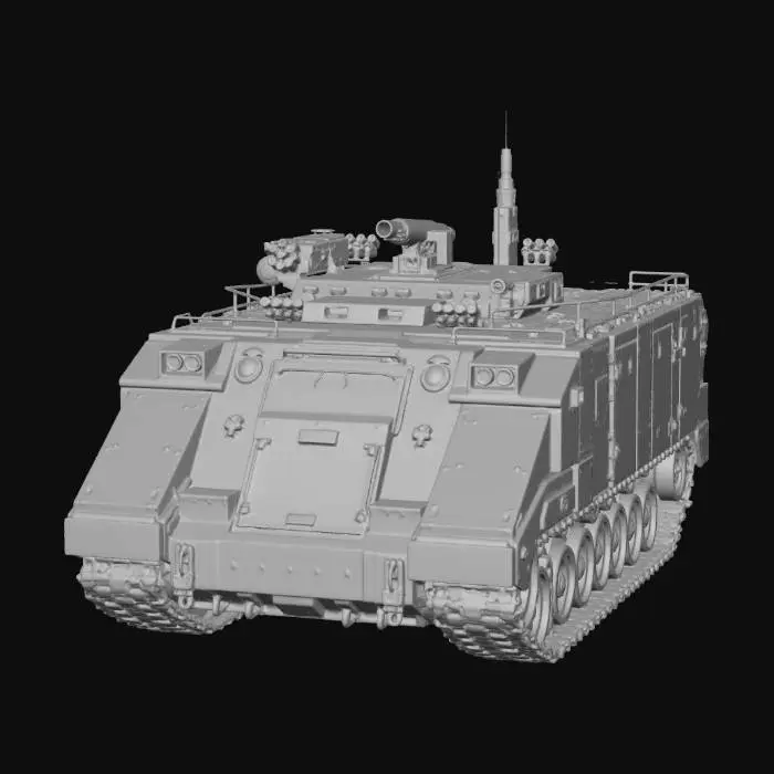 3D model for Iron rusted tracked APC